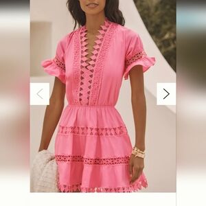 NWT Peixoto Embroidered Lace Cover-Up Mini Dress